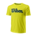 Wilson Tennis Tshirt Script Eco Cotton (Baumwolle, Slim Fit) 2022 gelb Herren